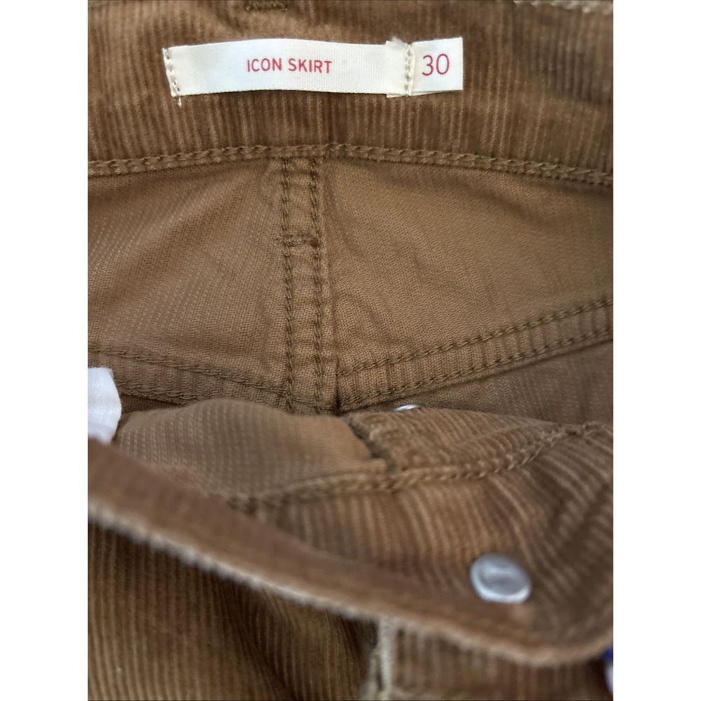 Levi's Women's Size 30" Waist Icon Mini Skirt Brown Corduroy - Picture 7 of 7